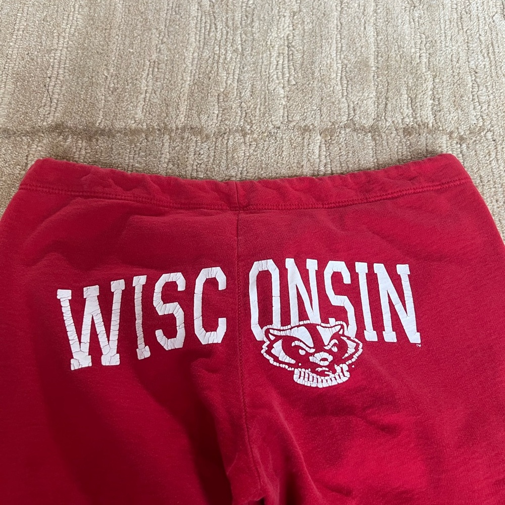 Vintage American Apparel Wisconsin Badgers Fleece Sweat Pants Size M / One Size